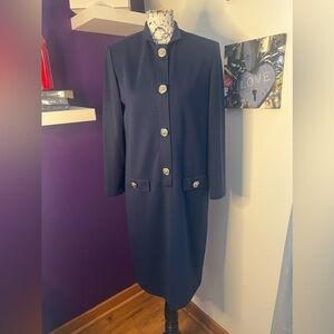7 for $30 Vintage Caron Navy Long Sleeve Dress
